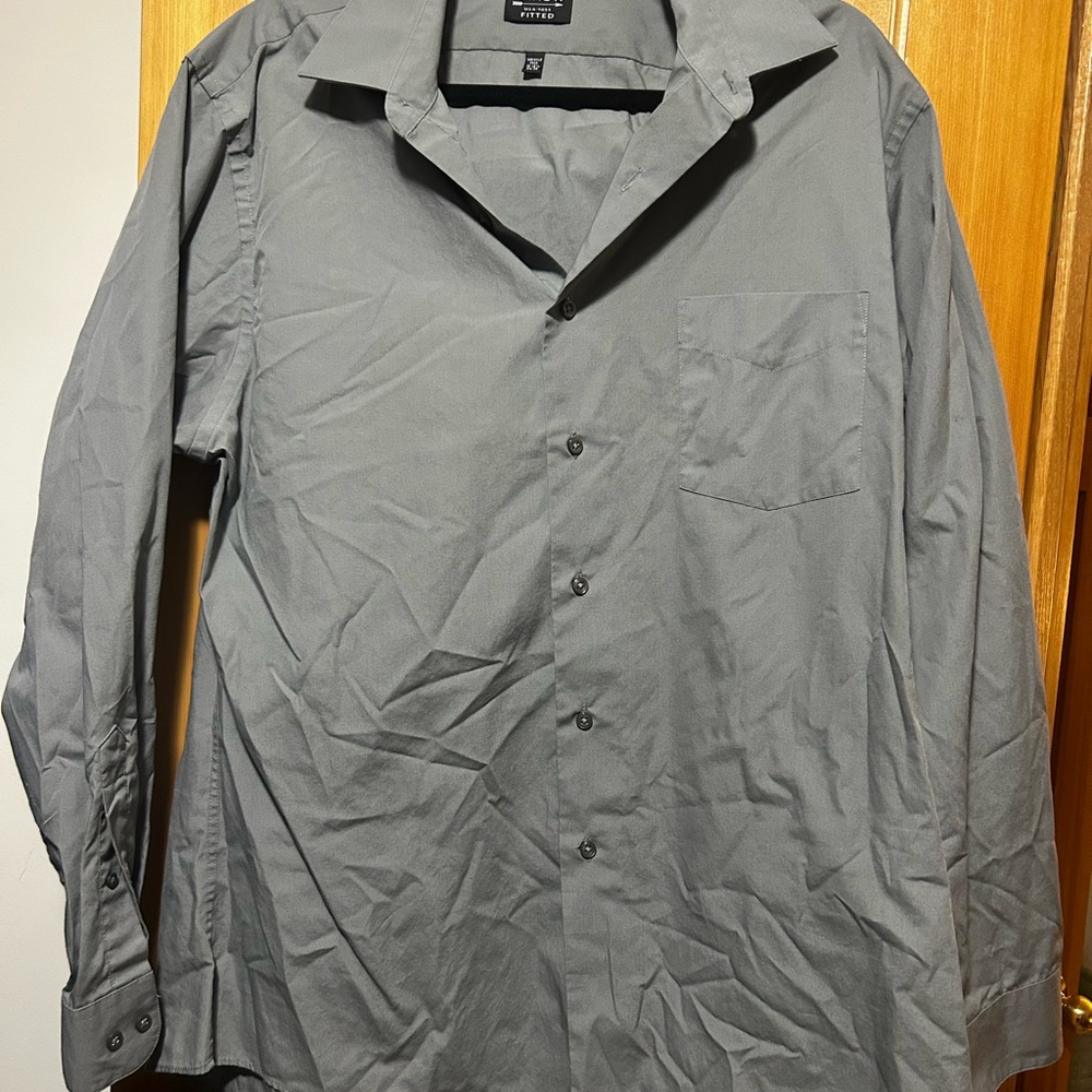Gray Button-Up Shirt